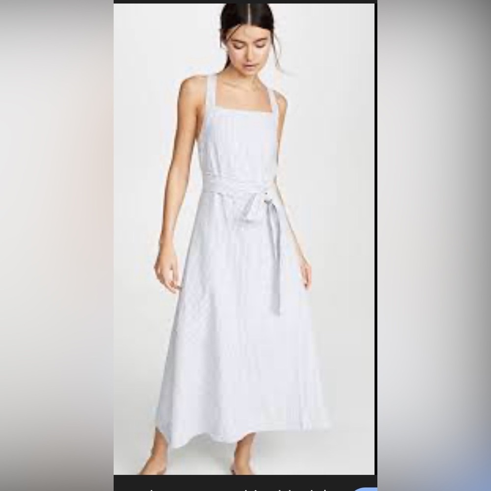AYR The Porch Dress Black & White Striped Midi – Size Small